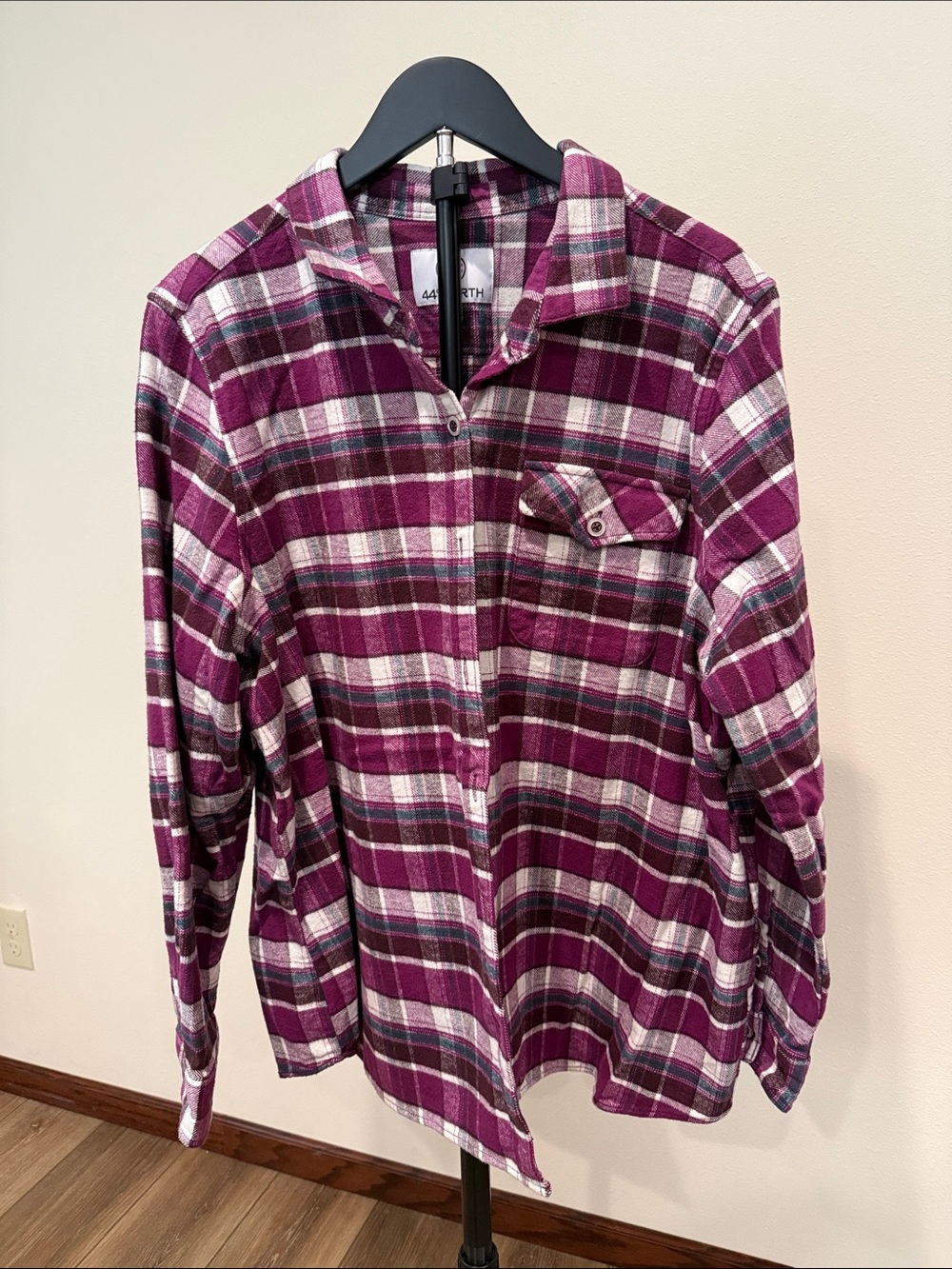Women’s Purple Plaid Button-Down Shirt -